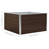 vidaXL Plantenbak verhoogd 100x100x45 cm gegalvaniseerd staal grijs