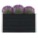 vidaXL Plantenbak verhoogd 100x100x45 cm gegalvaniseerd staal grijs
