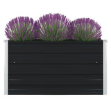 vidaXL Plantenbak verhoogd 100x100x45 cm gegalvaniseerd staal grijs