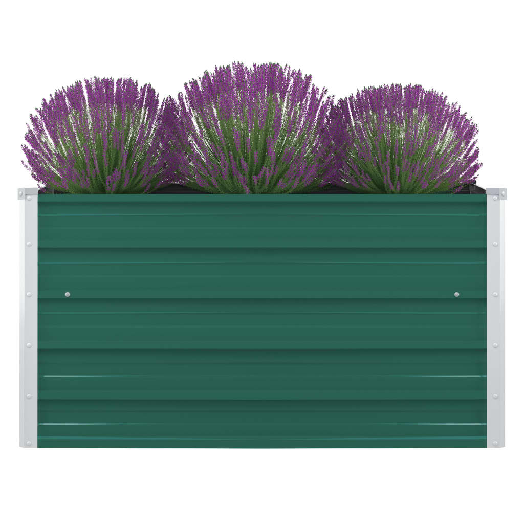vidaXL Plantenbak verhoogd 100x100x45 cm gegalvaniseerd staal grijs