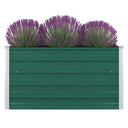 vidaXL Plantenbak verhoogd 100x100x45 cm gegalvaniseerd staal grijs