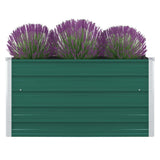 vidaXL Plantenbak verhoogd 100x100x45 cm gegalvaniseerd staal grijs