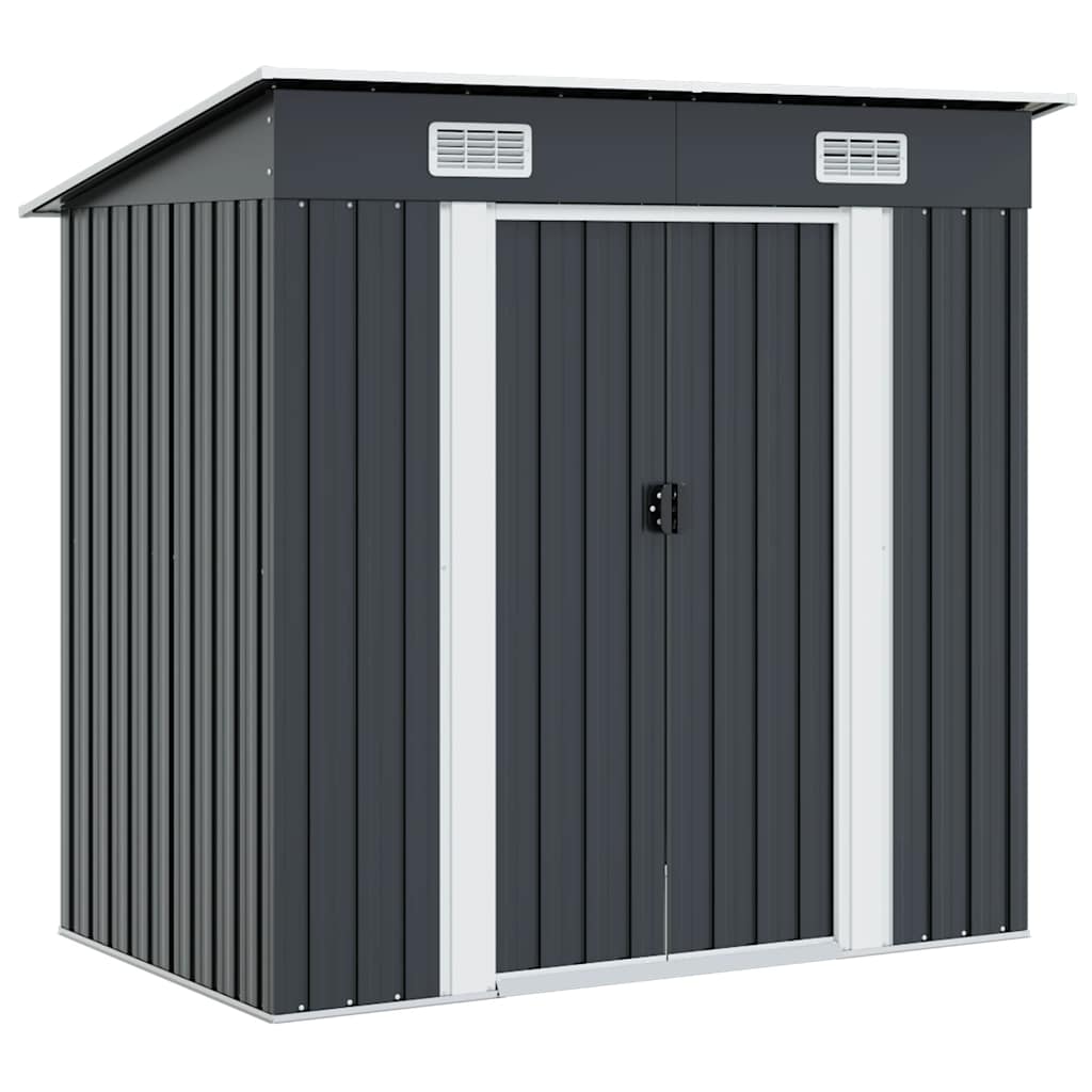 vidaXL Garden Shed Metal Green