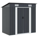 vidaXL Garden Shed Metal Green