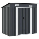 vidaXL Garden Shed Metal Green