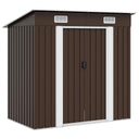 vidaXL Garden Shed Metal Green