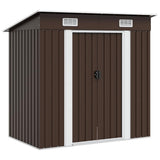vidaXL Garden Shed Metal Green
