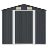 vidaXL Garden Shed 204x132x186 cm Metal Green