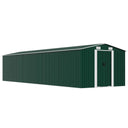 vidaXL Garden Shed 257x779x181 cm Galvanized Steel Green