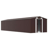 vidaXL Garden Shed 257x779x181 cm Galvanized Steel Green