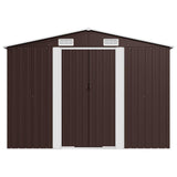 vidaXL Garden Shed 257x779x181 cm Galvanized Steel Green
