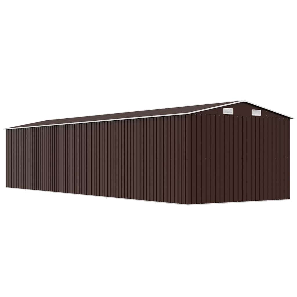 vidaXL Garden Shed 257x779x181 cm Galvanized Steel Green