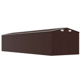 vidaXL Garden Shed 257x779x181 cm Galvanized Steel Green