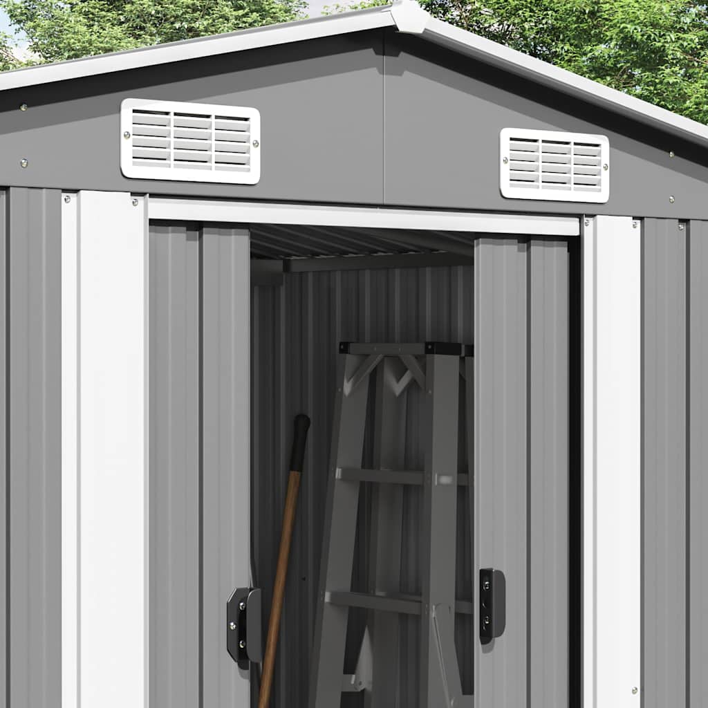 vidaXL Tuinschuur 257x990x181 cm gegalvaniseerd staal groen