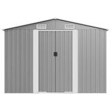 vidaXL Tuinschuur 257x990x181 cm gegalvaniseerd staal groen