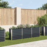 vidaXL Plantenbak verhoogd 160x80x77 cm gegalvaniseerd staal antraciet