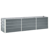 vidaXL Plantenbak verhoogd 160x80x77 cm gegalvaniseerd staal grijs