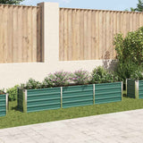 vidaXL Plantenbak verhoogd 240x80x77 cm gegalvaniseerd staal groen