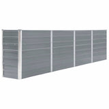 vidaXL Plantenbak verhoogd 160x80x77 cm gegalvaniseerd staal grijs
