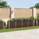 vidaXL Plantenbak verhoogd 160x80x77 cm gegalvaniseerd staal bruin