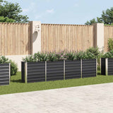 vidaXL Plantenbak verhoogd 160x80x77 cm gegalvaniseerd staal antraciet