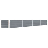 vidaXL Plantenbak verhoogd 160x80x77 cm gegalvaniseerd staal grijs
