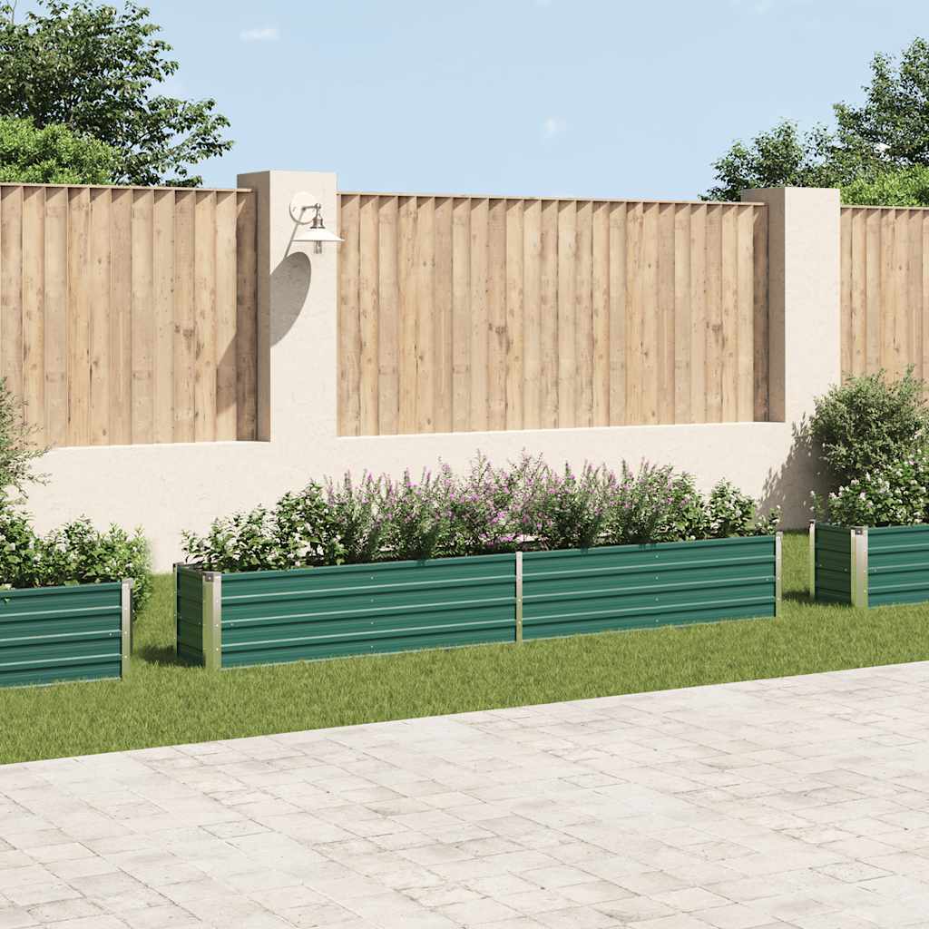 vidaXL Plantenbak verhoogd 240x80x77 cm gegalvaniseerd staal groen