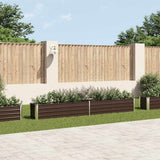 vidaXL Plantenbak verhoogd 160x80x77 cm gegalvaniseerd staal bruin