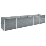 vidaXL Plantenbak verhoogd 160x80x77 cm gegalvaniseerd staal grijs