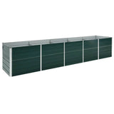 vidaXL Plantenbak verhoogd 240x80x77 cm gegalvaniseerd staal groen