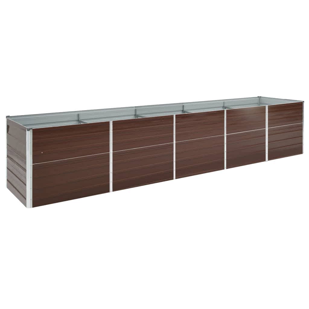 vidaXL Plantenbak verhoogd 160x80x77 cm gegalvaniseerd staal bruin