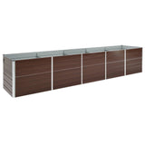 vidaXL Plantenbak verhoogd 160x80x77 cm gegalvaniseerd staal bruin