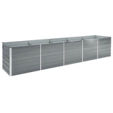 vidaXL Plantenbak verhoogd 160x80x77 cm gegalvaniseerd staal grijs