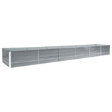 vidaXL Plantenbak verhoogd 160x80x77 cm gegalvaniseerd staal grijs