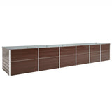 vidaXL Plantenbak verhoogd 160x80x77 cm gegalvaniseerd staal bruin