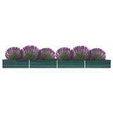 vidaXL Plantenbak verhoogd 240x80x77 cm gegalvaniseerd staal groen