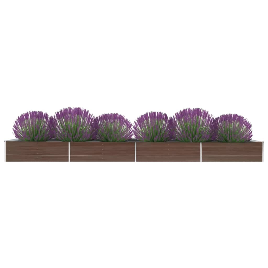 vidaXL Plantenbak verhoogd 160x80x77 cm gegalvaniseerd staal bruin