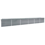 vidaXL Plantenbak verhoogd 160x80x77 cm gegalvaniseerd staal grijs