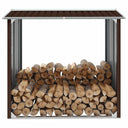 vidaXL Haardhoutschuur 172x91x154 cm gegalvaniseerd staal grijs