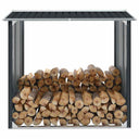 vidaXL Haardhoutschuur 172x91x154 cm gegalvaniseerd staal grijs