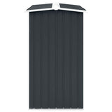 vidaXL Haardhoutschuur 172x91x154 cm gegalvaniseerd staal grijs