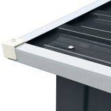 vidaXL Haardhoutschuur 172x91x154 cm gegalvaniseerd staal grijs