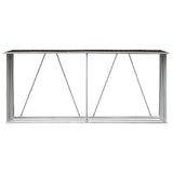 vidaXL Haardhoutschuur 330x84x152 cm gegalvaniseerd staal grijs