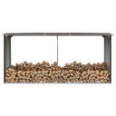 vidaXL Firewood Shed 330x92x153 cm Galvanized Steel Grey