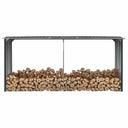 vidaXL Firewood Shed 330x92x153 cm Galvanized Steel Grey