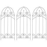 vidaXL Plantenklimrekken 3 st 40x100 cm ijzer zwart