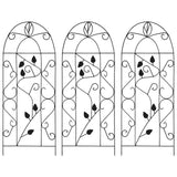 vidaXL Plantenklimrekken 3 st 40x100 cm ijzer zwart