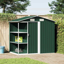 vidaXL Tuinschuur met rek 205x130x183 cm ijzer grijs