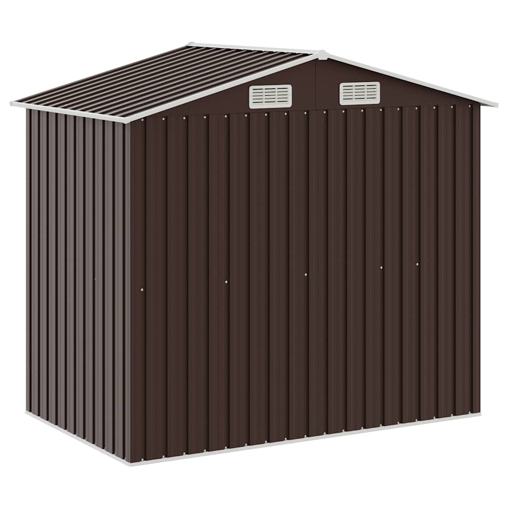 vidaXL Tuinschuur met rek 205x130x183 cm ijzer grijs
