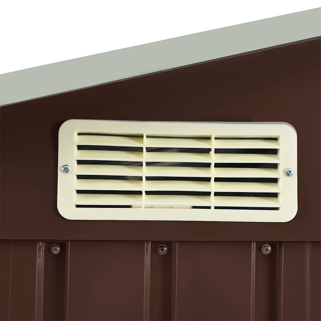vidaXL Tuinschuur met rek 205x130x183 cm ijzer grijs